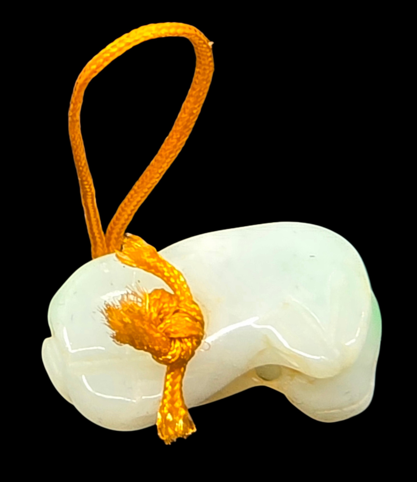 Chinese Hand Carved Icy White Jade Pixiu Pendant – Wealth & Protection Amulet