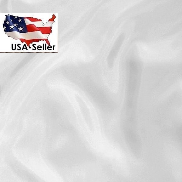 5 yards white polyester lining fabric 60″ great for Bridal Lining