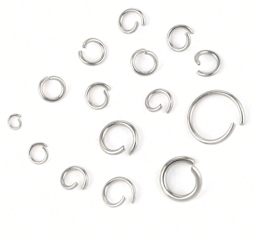 200pcs Stainless Steel Split Open Jump Rings DIY Jewelry Making Open Connectors