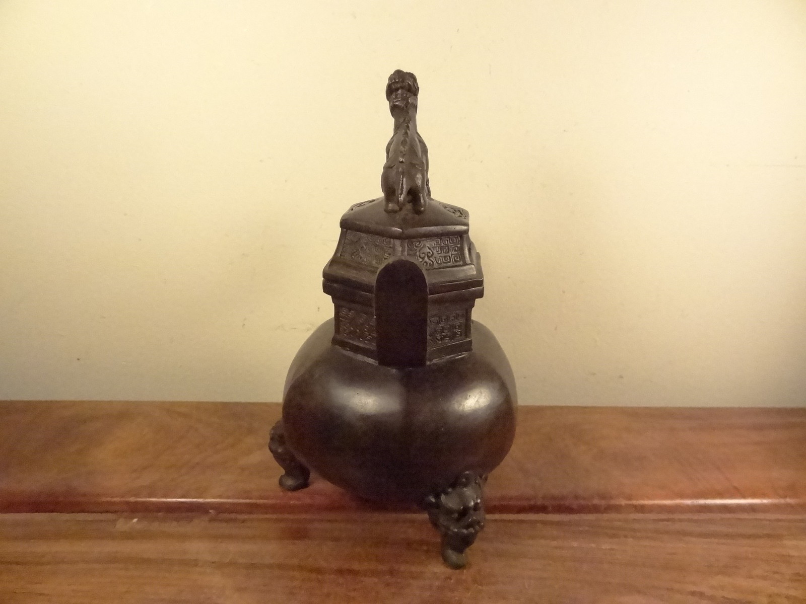 Old Bronze Incense Burner – Dragon Design