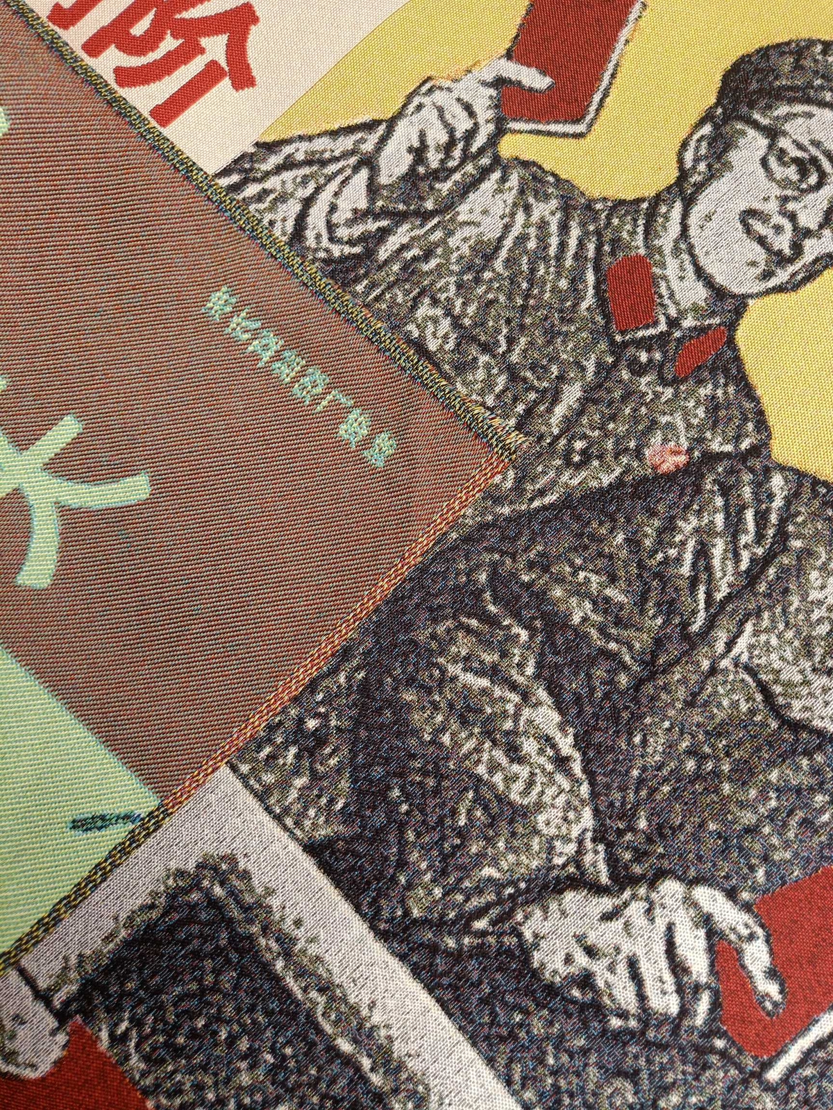63″ China Cloth Silk Mao Zedong Chairman Mao Wall Hanging Tapestry Meditation 5