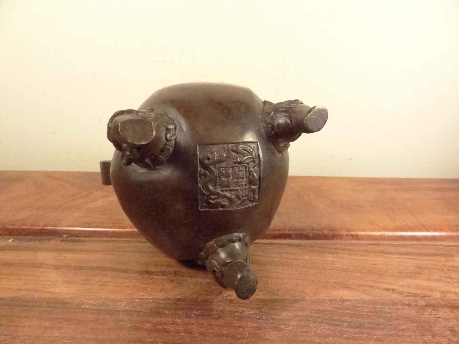 Old Bronze Incense Burner – Dragon Design