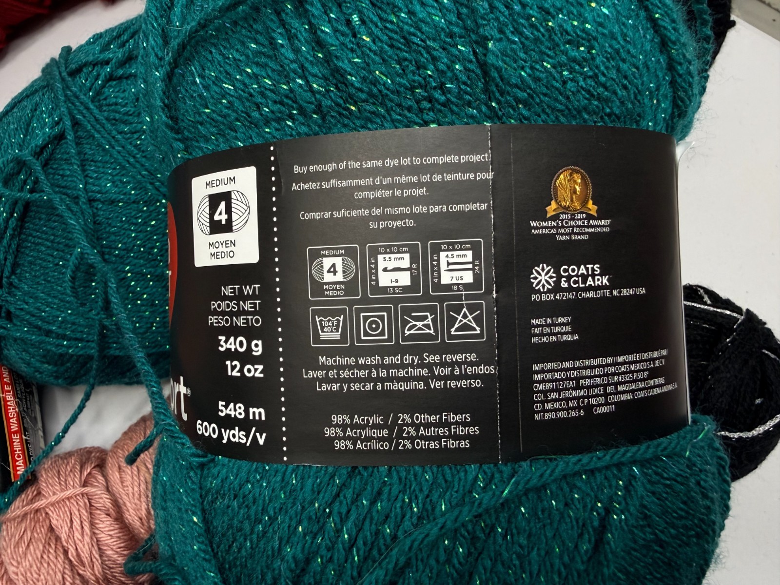 Yarn Lot New & pre owned Assorted Colors types Knit Crochet Craft over 5 lbs