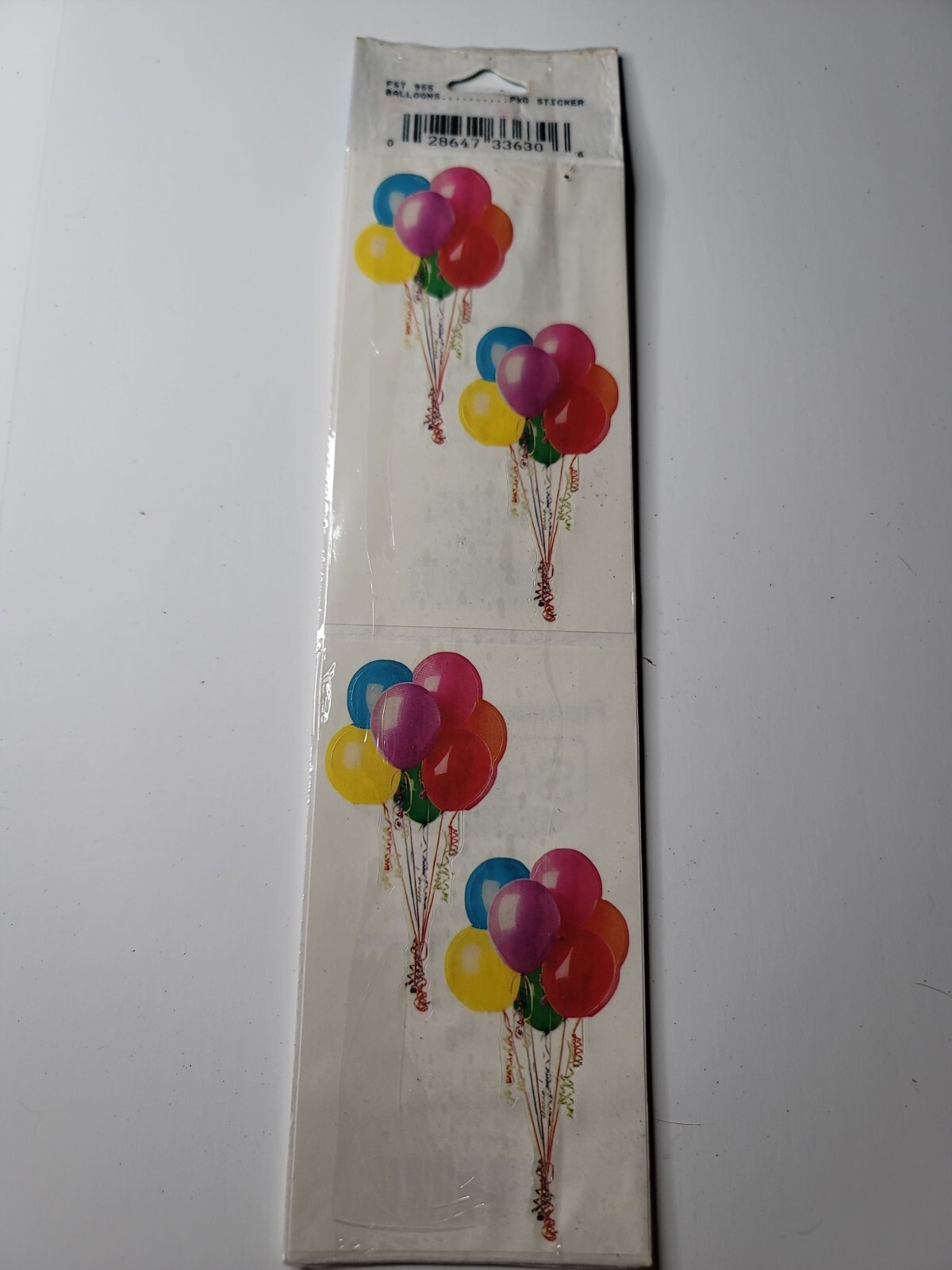 Balloon Bouquet Sticker Frances Meyer Birthday Party Lignin Acid Free VTG