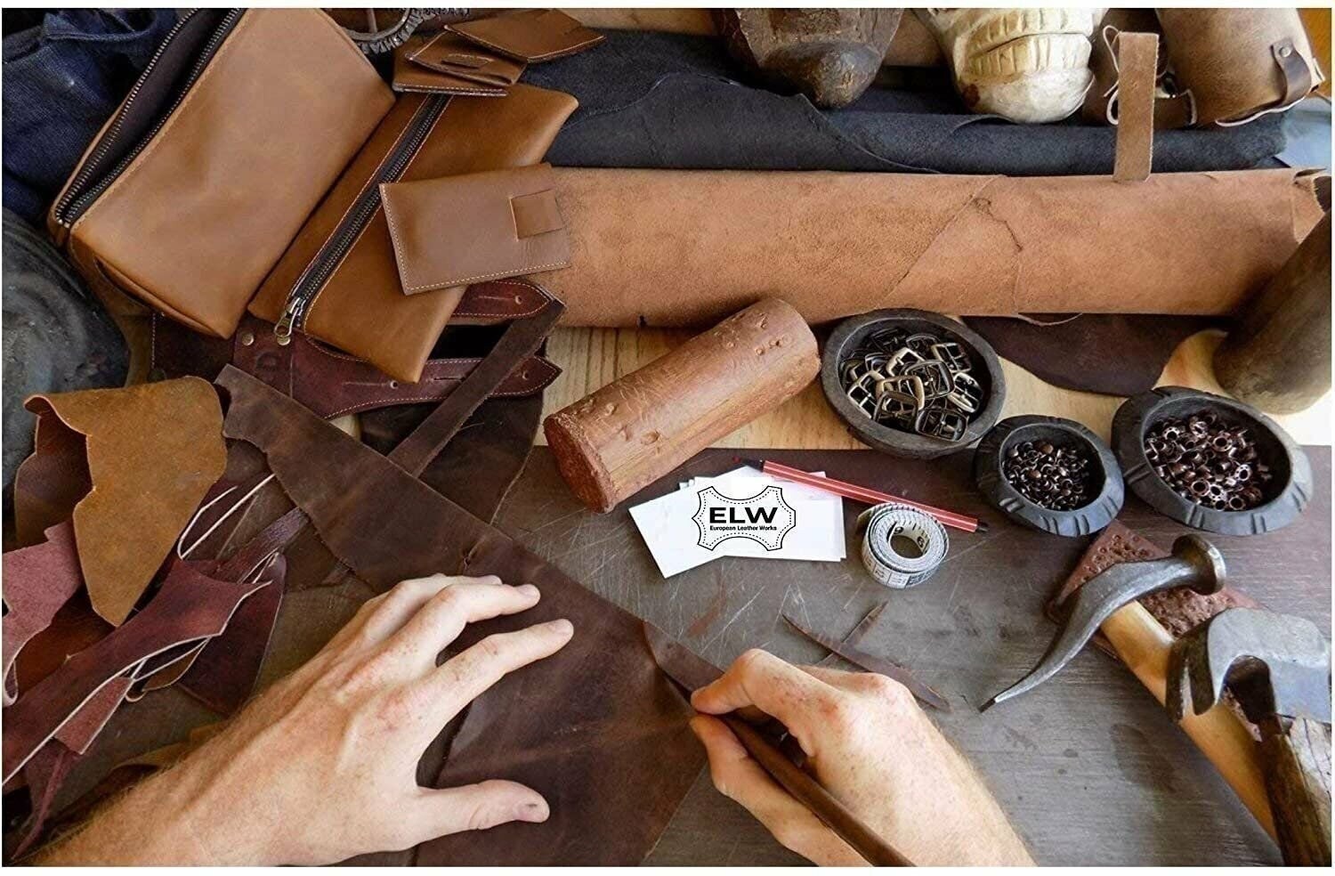 ELW Black Latigo Leather 9-10oz (3.6-4mm) Straps, Belts, Strips 72″ & 84″ Length