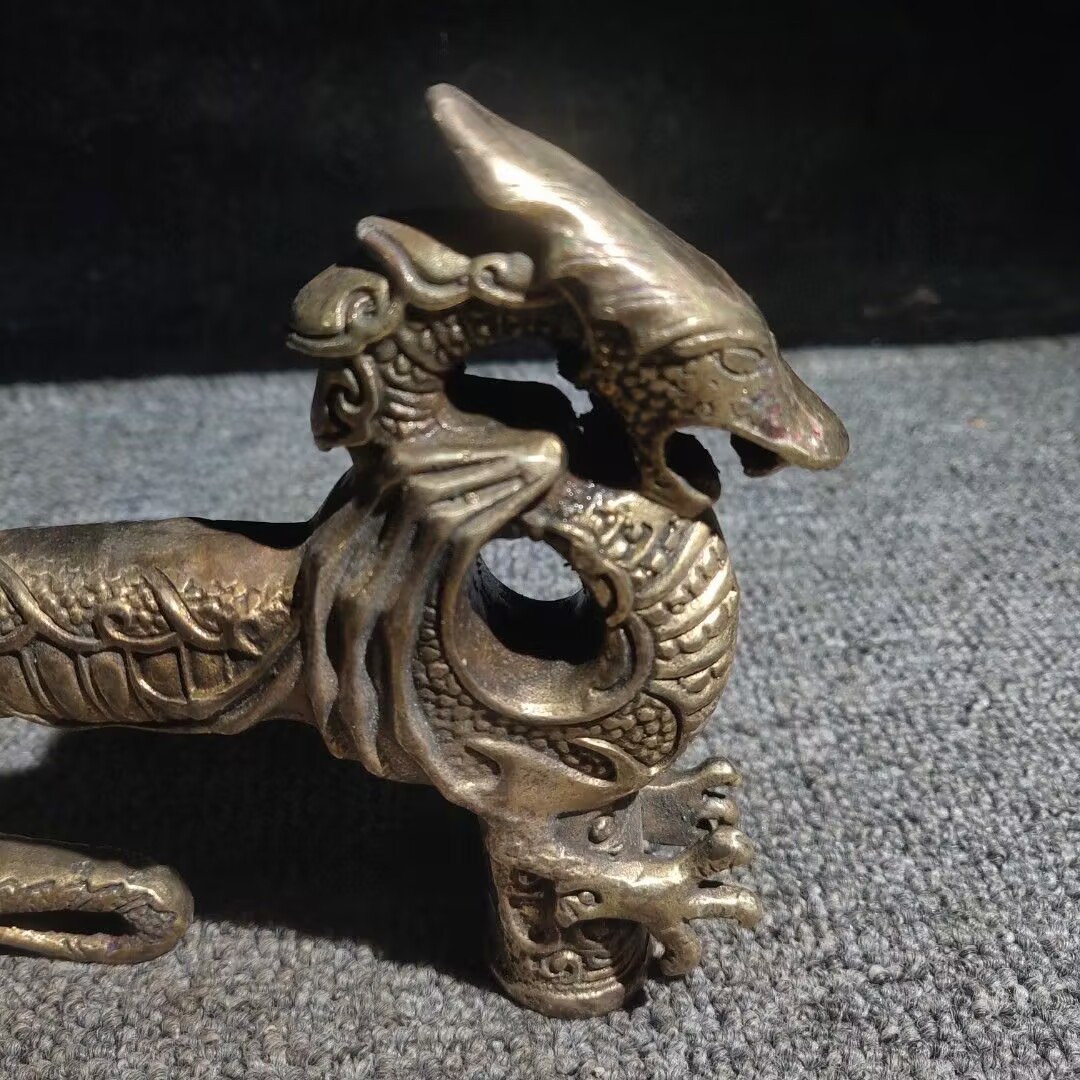 Dragon Statue Walking Stick Cane Handle Top Head Topper Hand Grip Collect