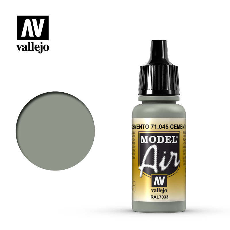 Vallejo 71045 Model Air Cement Gray Acrylic Paint 17ml – US
