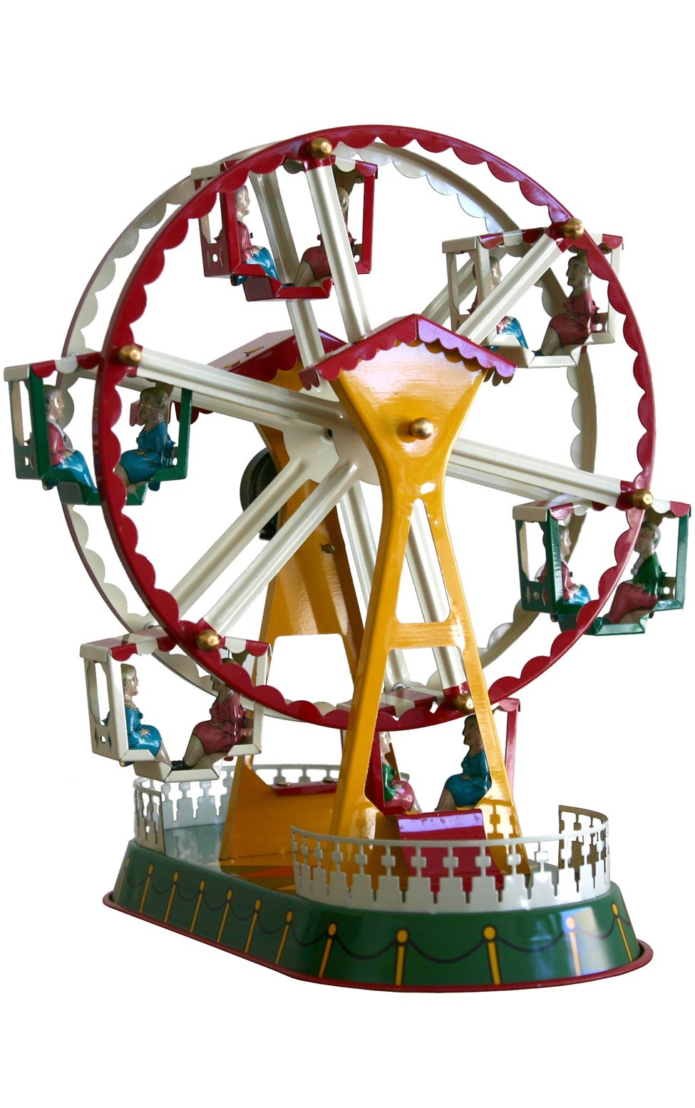 German Collectible Tin Toy – Ferris Wheel – 8.75″H x 8.5″W x 7″D