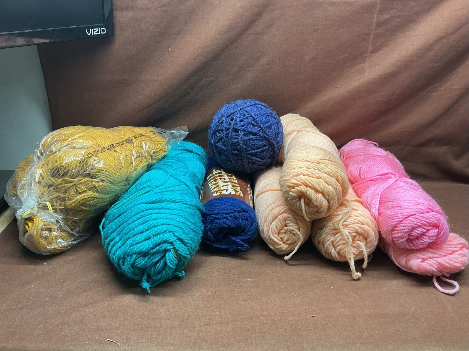 Mixed Assorted LOT of Yarn Skeins Various Colors And Brands Acrylic #6