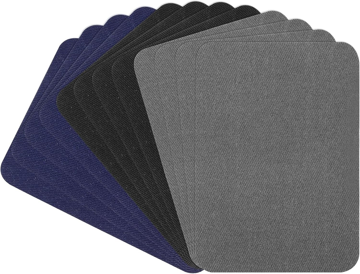 12Pcs Fabric Repair Patches, 4 X 3 Inches Cotton Iron on Patches for Clothing
