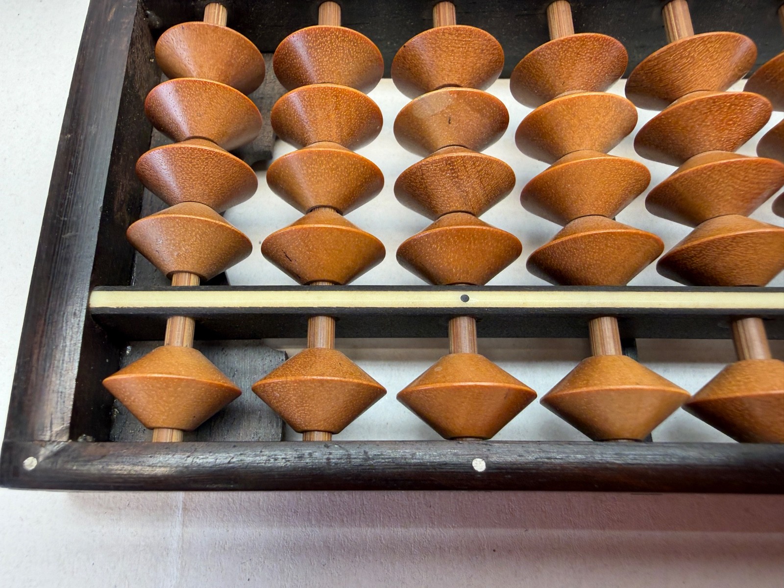 VTG Chinese Japanese Asian Solid ROSEWOOD Abacus 17 Row 85 Bead