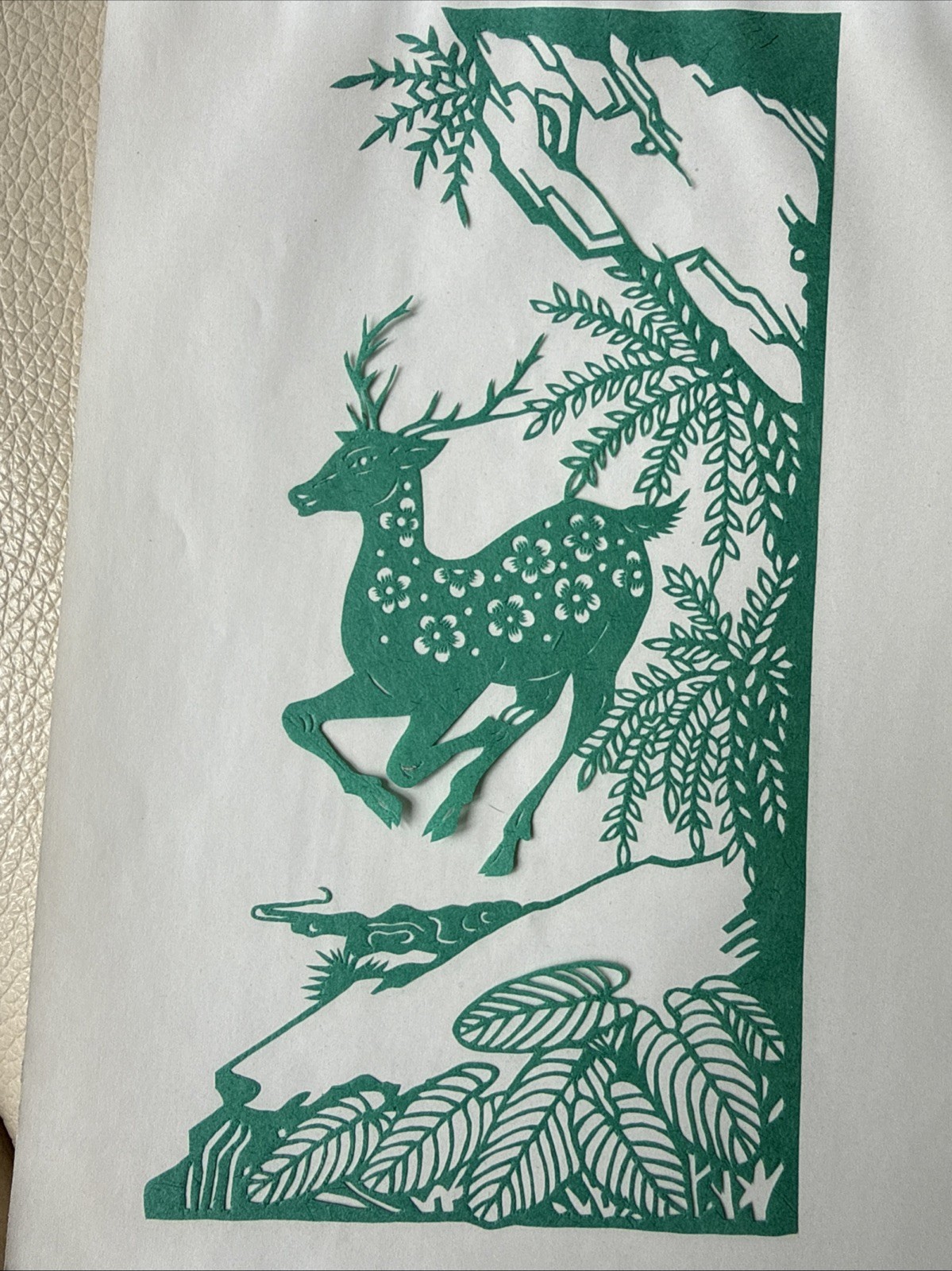 Vtg 8 pc Lot Set Paper Cut Out Folk Art Artwork Chinese ~4×6.5
