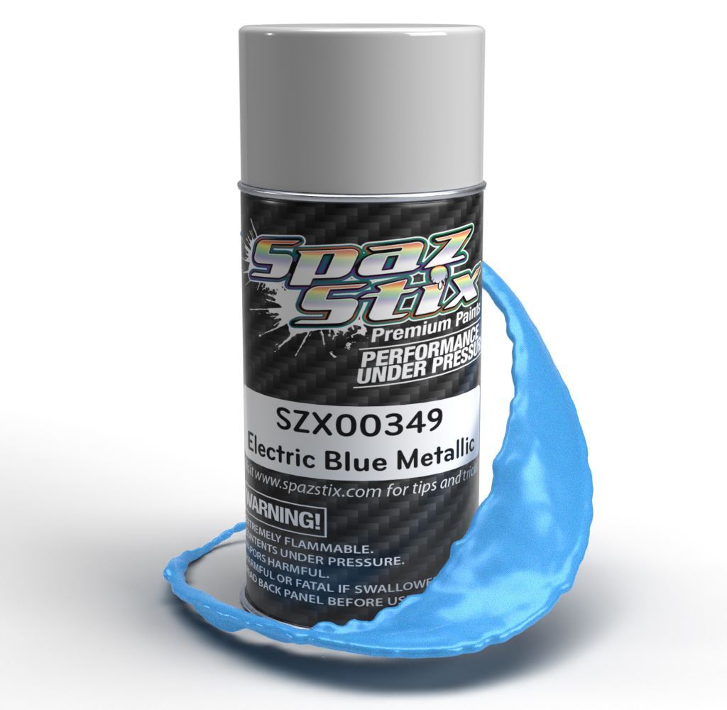 Spaz Stix – Electric Blue Metallic Aerosol Paint, 3.5oz Can