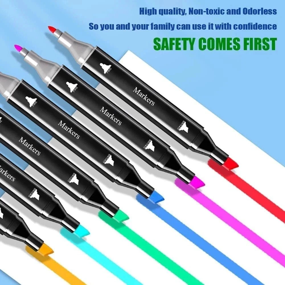 168 Colors Art Markers Pens, Dual Tips Alcohol Markers Permanent Sketch Markers