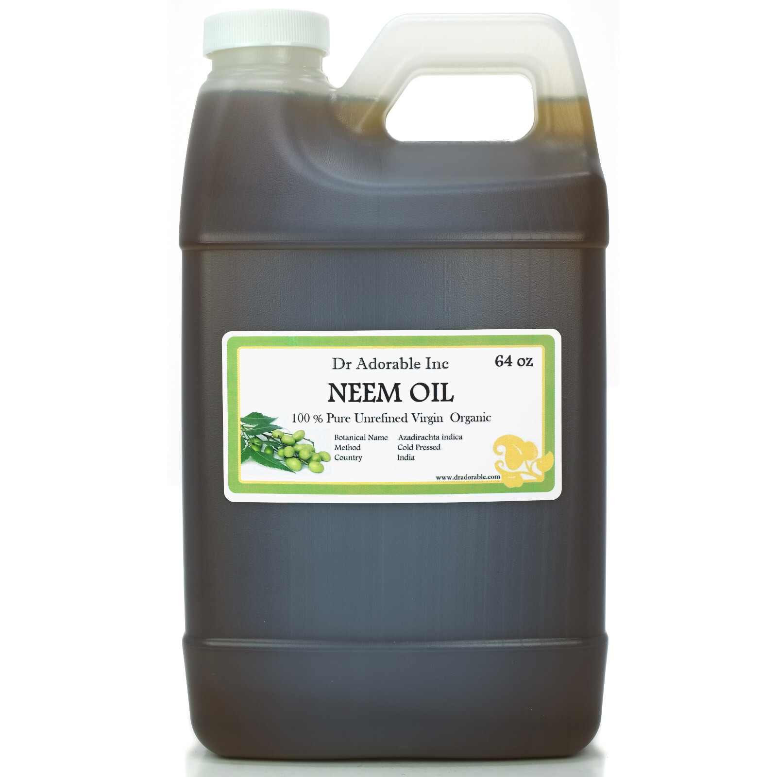 64 Oz Premium Neem Oil Pure Organic Cold Pressed Best Fresh Multi Purpose