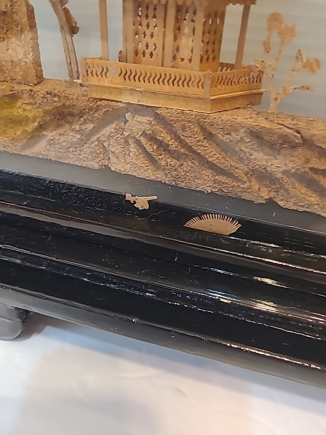 Chinese Cork and Wood Diorama of Pagodas and Trees