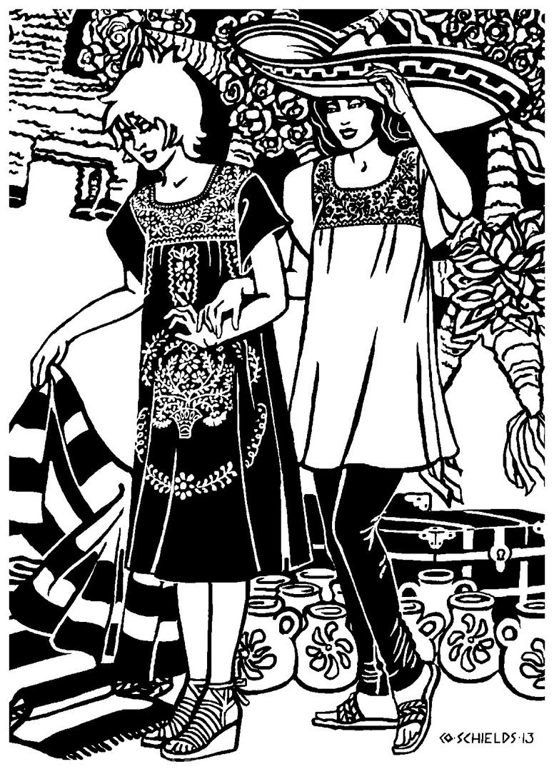 Folkwear Old Mexico Dress Mexican Tunic #142 Sewing Pattern Only – folkwear142