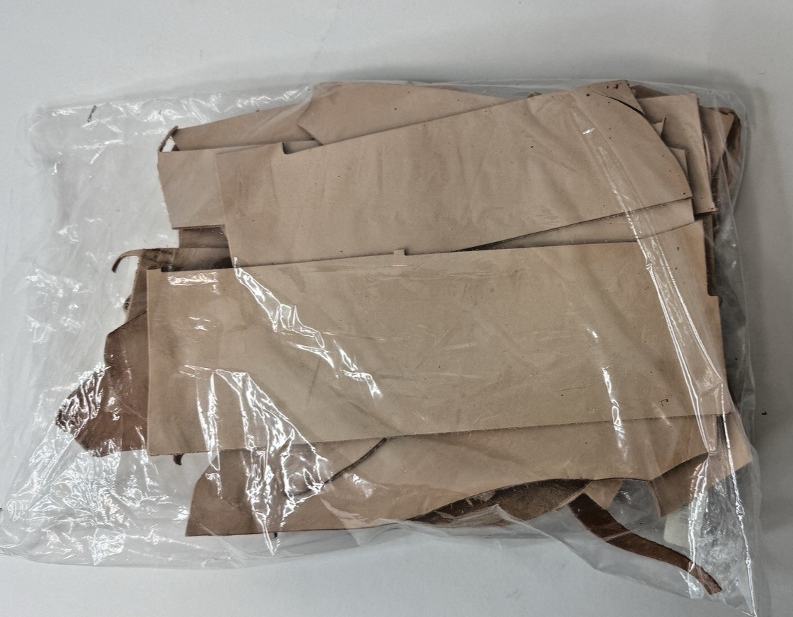 Tanned Leather Scraps. Various Weights & sizes. 2lb Bag.