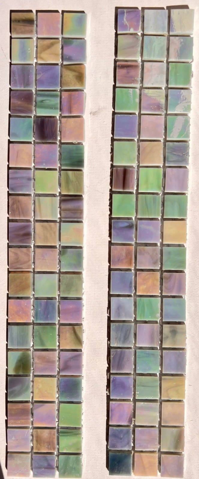 Stained Glass Mosaic Tiles 1/2″x1/2″ Iridescent (54 per set)