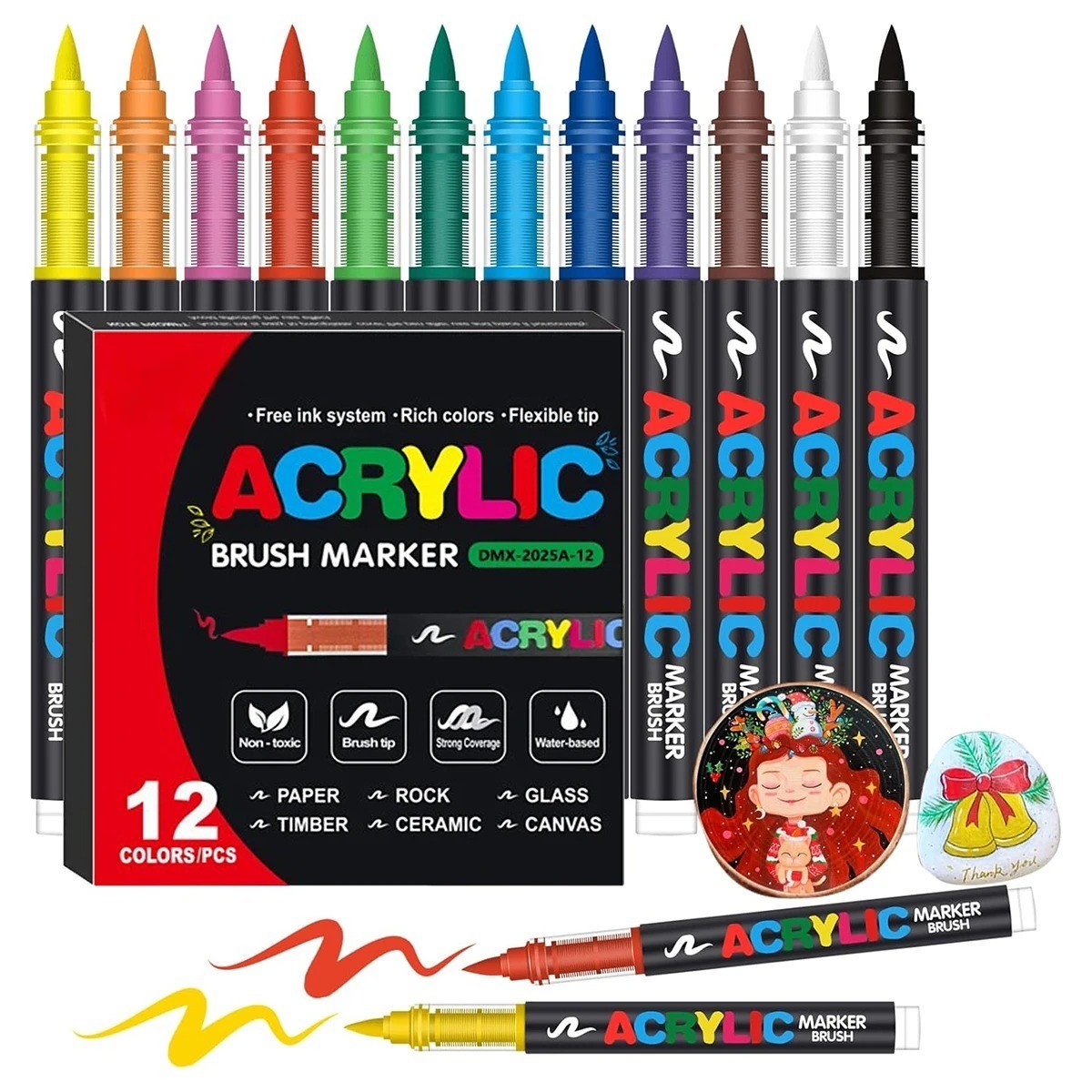 36 Waterproof Permanent Paint Marker Pen Car Tyre Tire Tread Rubber Wood Metal