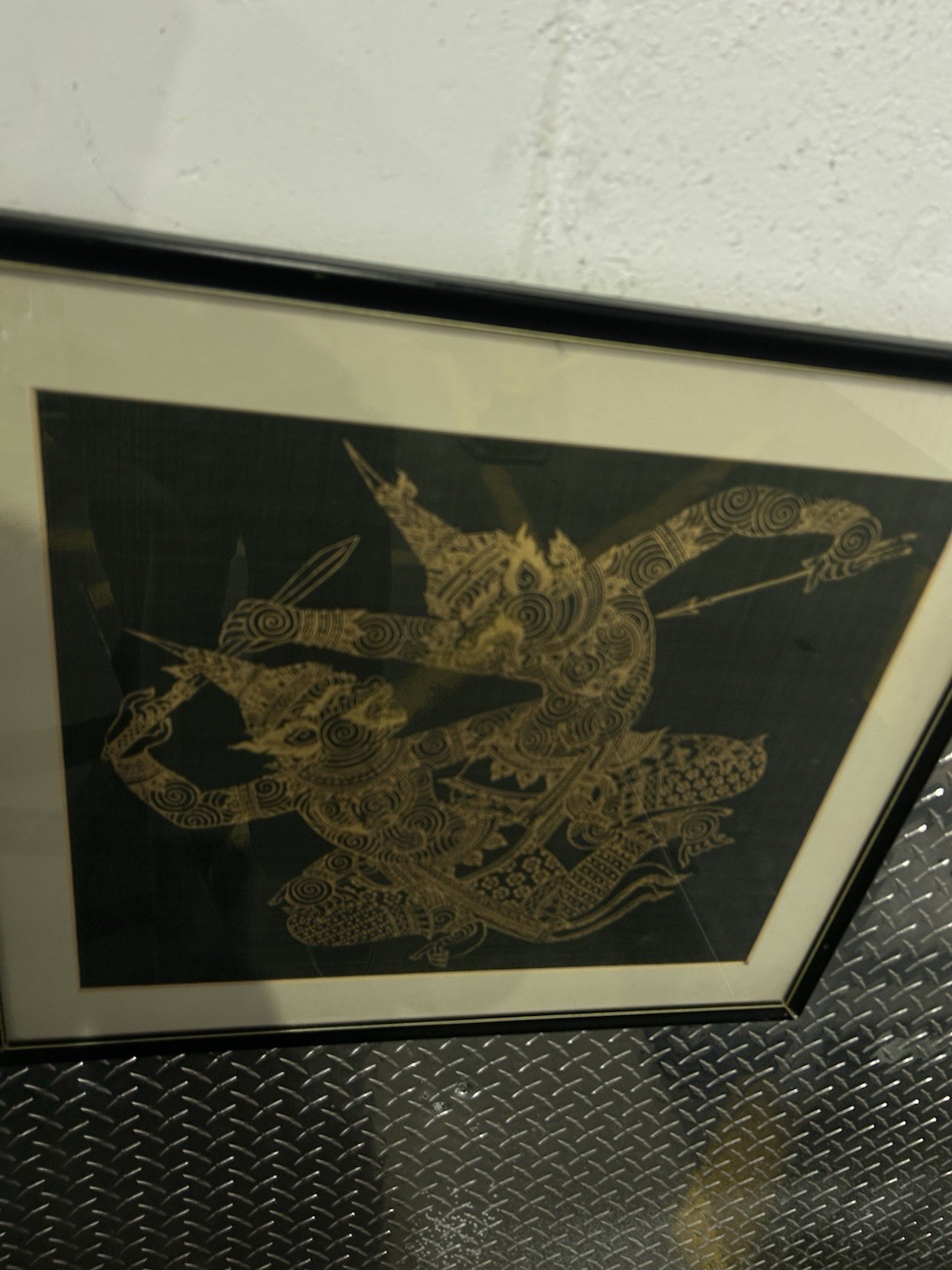 Vintage Thai Temple Silk/ Rubbing dated between the 1960s and 1980s