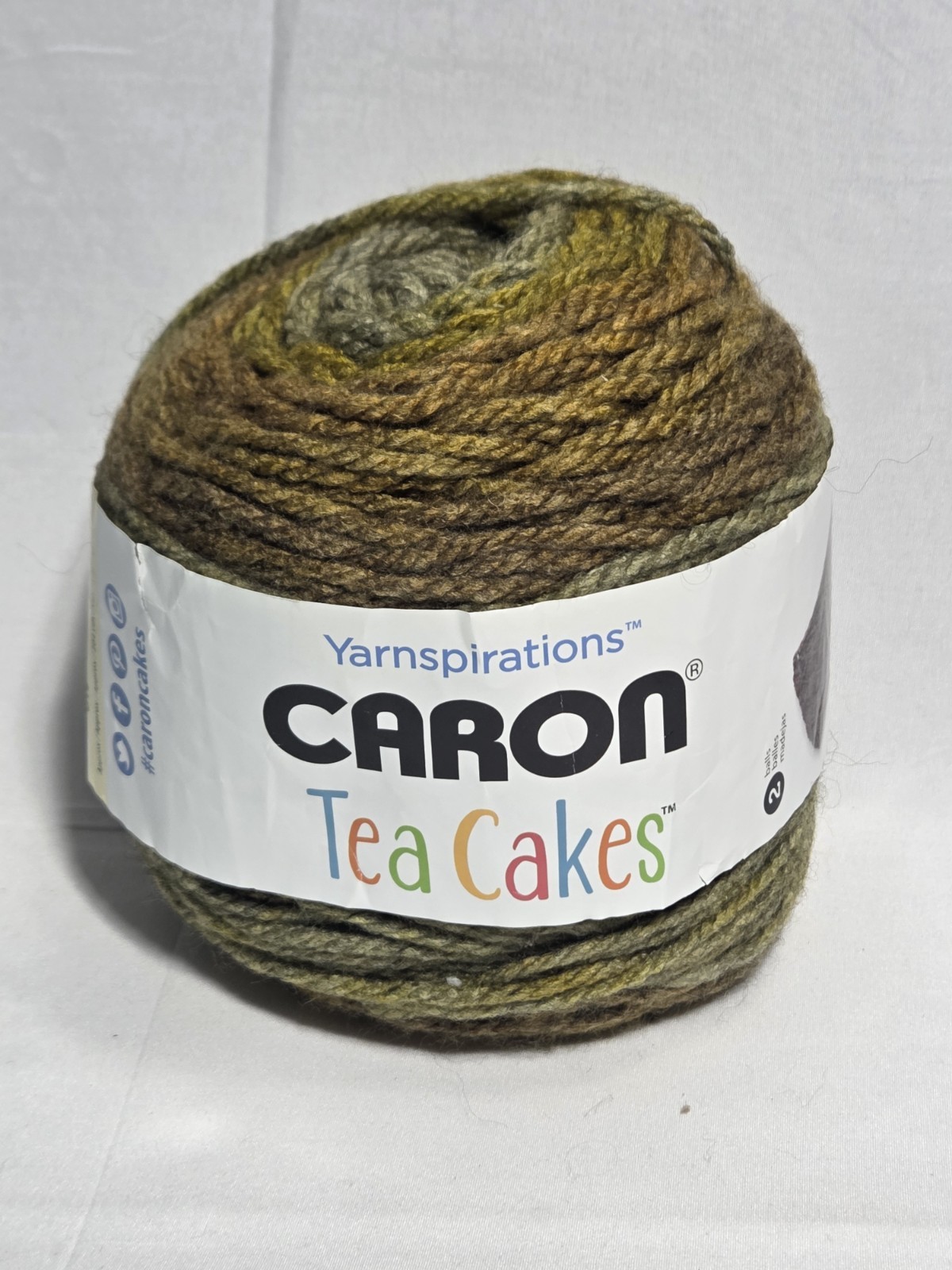Caron Tea Cakes Super Bulky Yarn Cake Maple Matcha Acrylic Wool