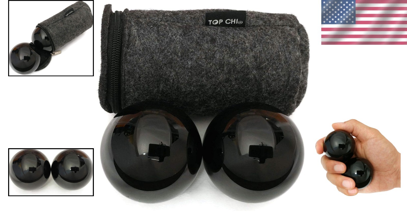 Gemstone Baoding Balls for Meditation and Stress Relief