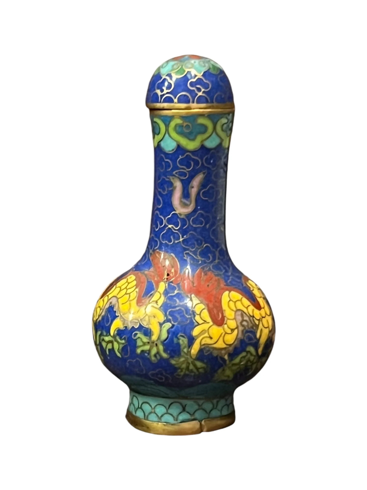 20th C Dragon Decorated Snuff Bottle