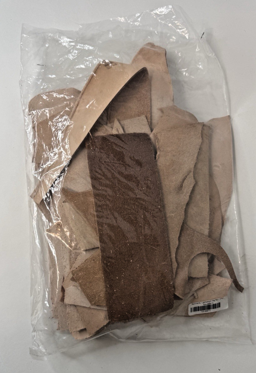 Tanned Leather Scraps. Various Weights & sizes. 2lb Bag.