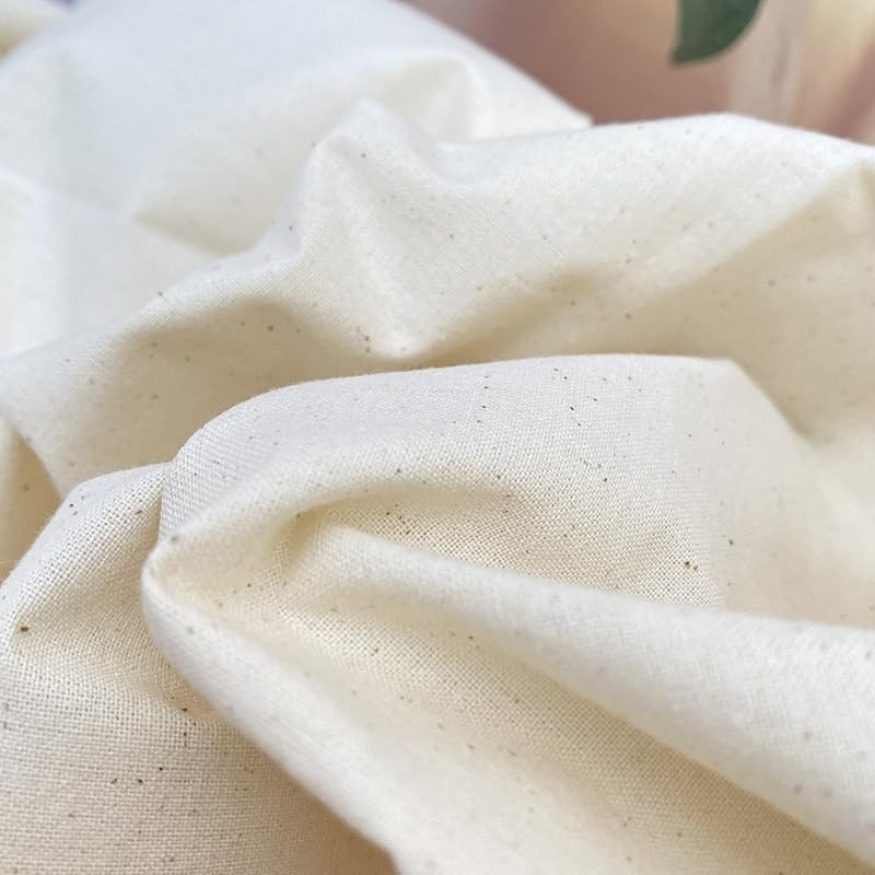 63In X 10.9 Yards 100% Cotton Muslin Fabric, Medium Weight Natural Unbleached Mu