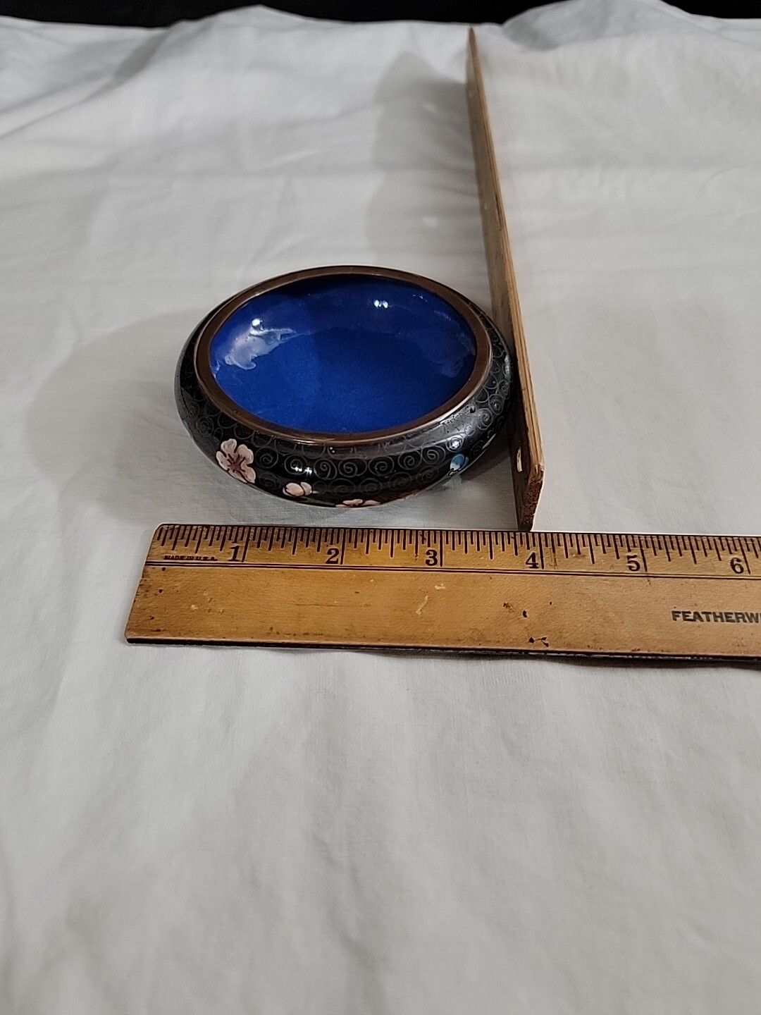 Chinese Cloisonné Black & Blue Enamel Chinese Republic Period 1910-20s