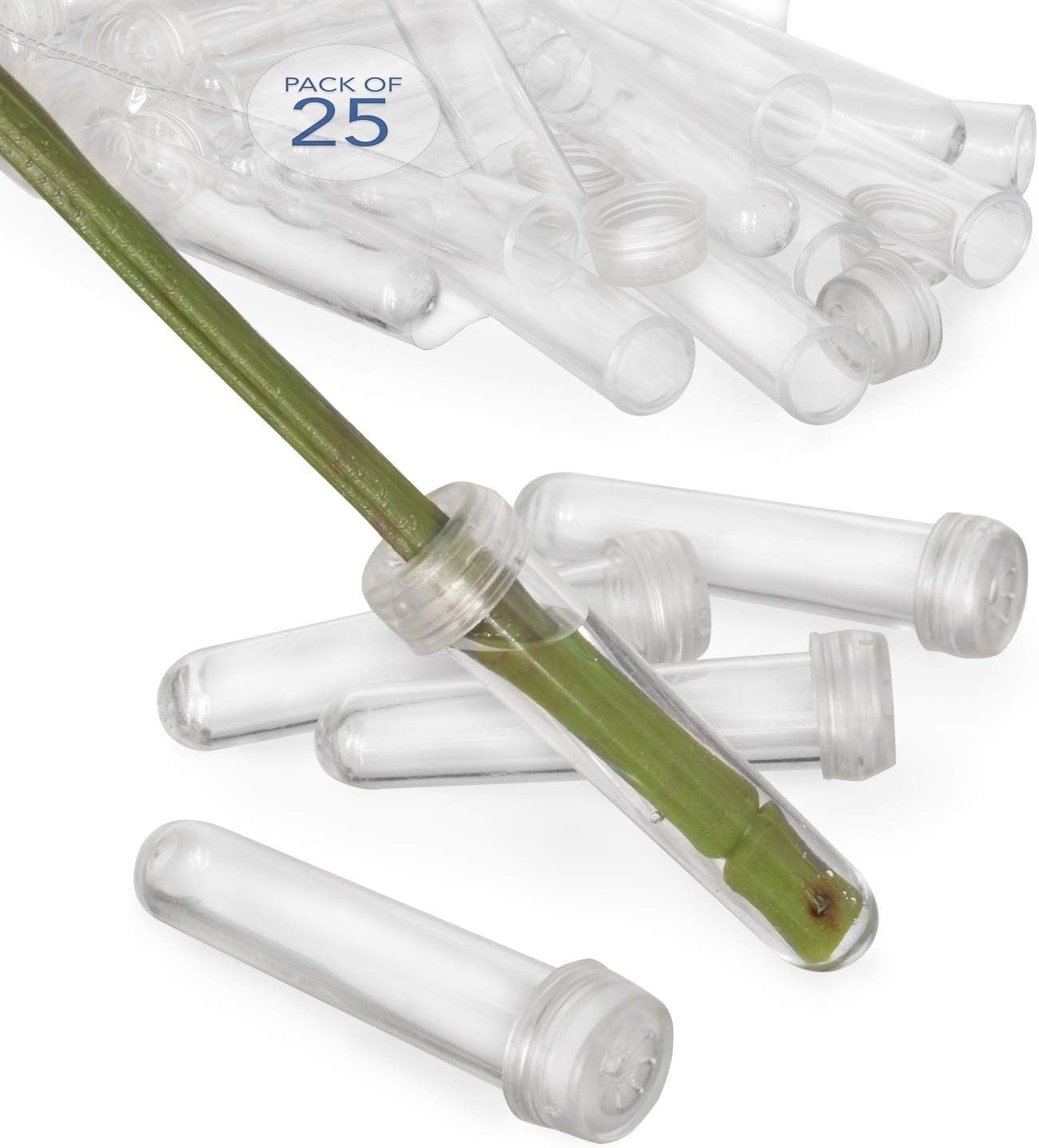 Waterproof 25-Pack 3-inch Floral Water Tubes – Perfect for Arrangements & Gifts