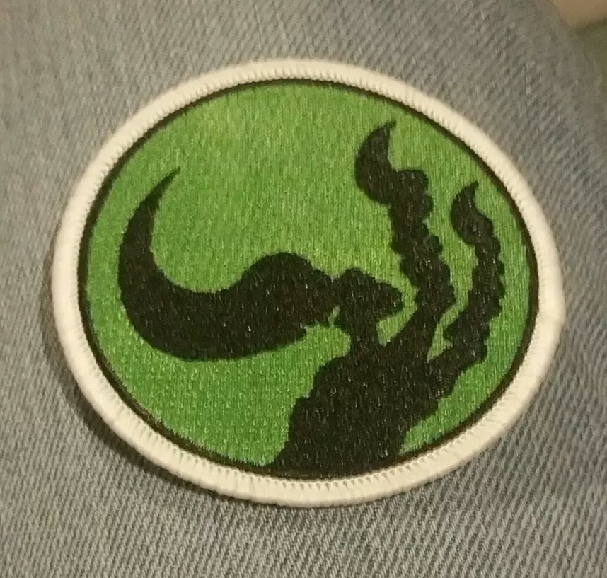 2018 SDCC Jurassic Park The Chaos Gene Mondo Patch Ships Free 24 hrs Green