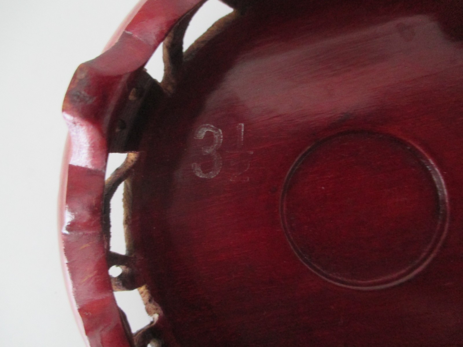 Chinese Rosewood Round Hand Carved 4.5″ Stand for Base 3.5″ W x 1.75″ T Vtg AZB