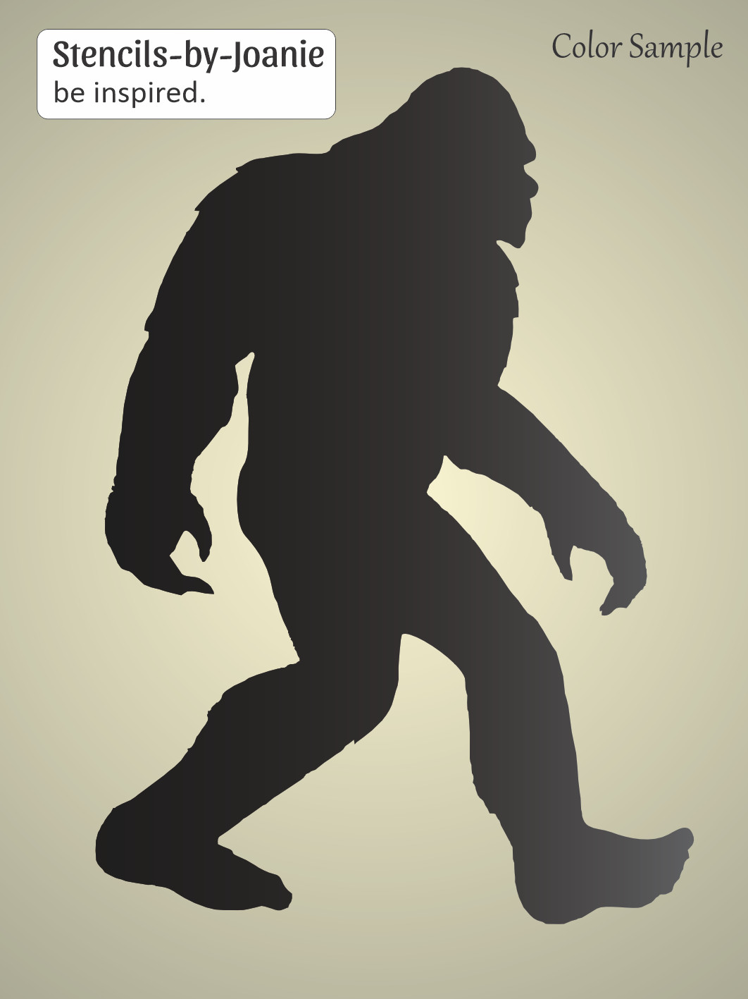 Sasquatch STENCIL Yeti (INCHES) Big Foot Legend Mountain Wild Ape Man DIY Signs