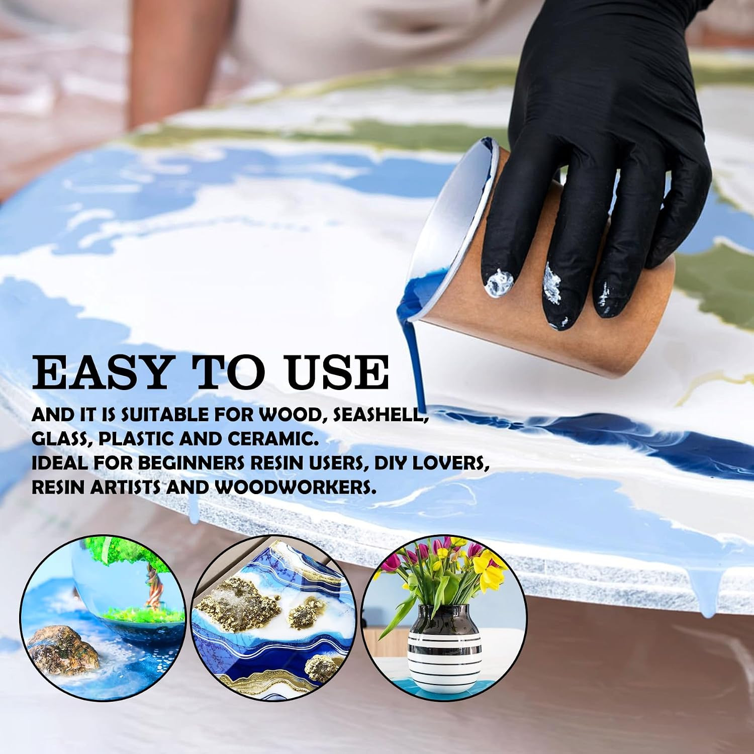 White Epoxy Resin Pigment Paste – 3.4 Fl.Oz / 100Ml Concentrated Dye for Ocean W