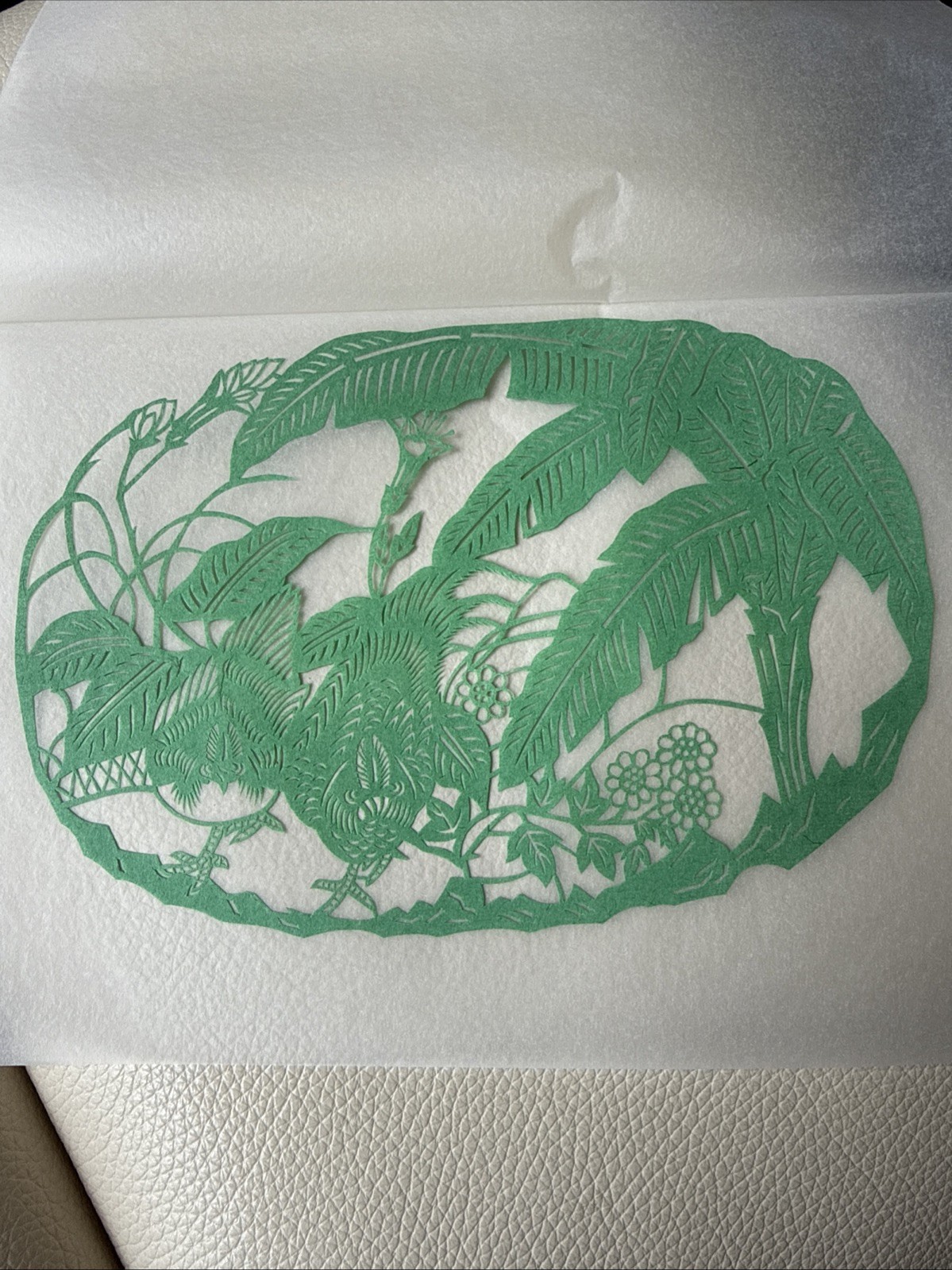 Vtg 10 pc Lot Set Paper Cut Out Folk Art Artwork Chinese ~5×7