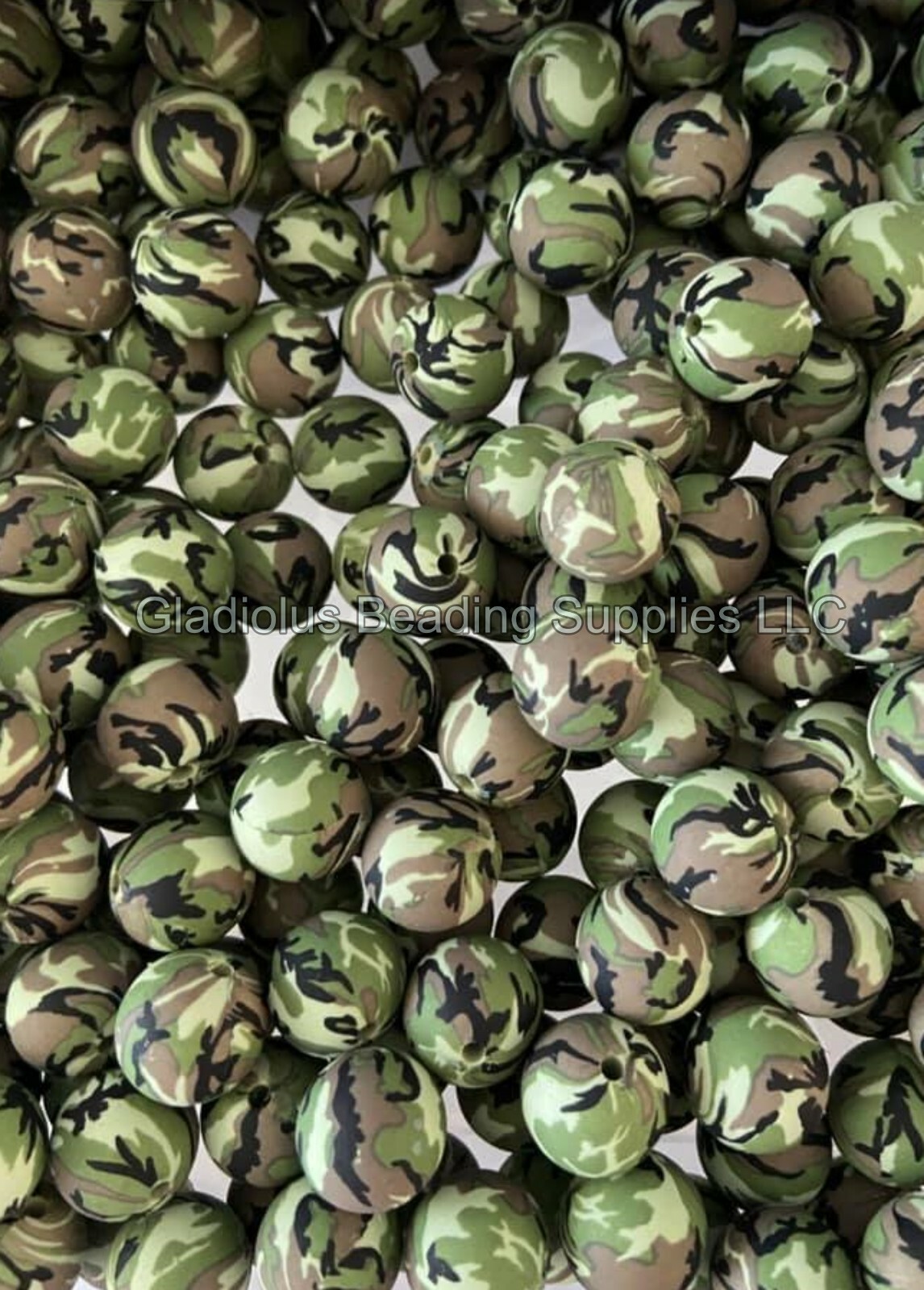 25Pcs 12mm Camouflage Silicone Bead – Baby Teething – DIY Jewelry BPA Free