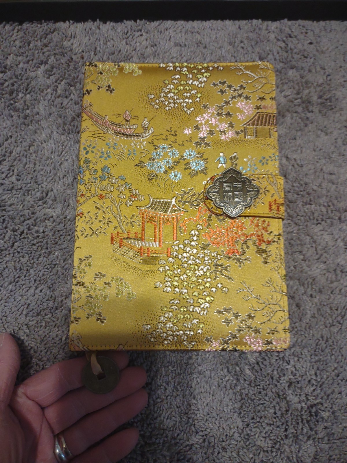 Yun Brocade of China Boxed Gift Set Notebook Cover Writing Cloth Bookmark MAT