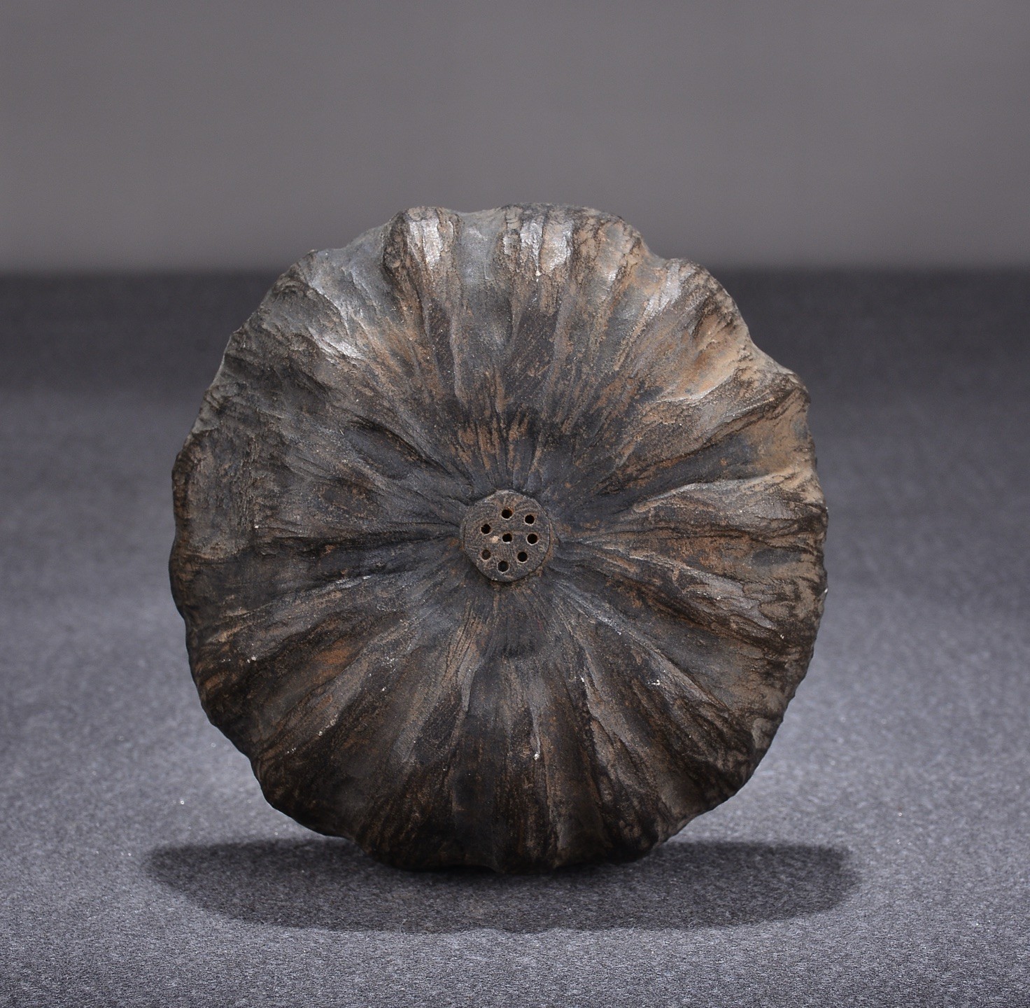 4.5″ Collect Chinese Duan Stone Hand-Carved “Lotus Pod” Design Inkstone