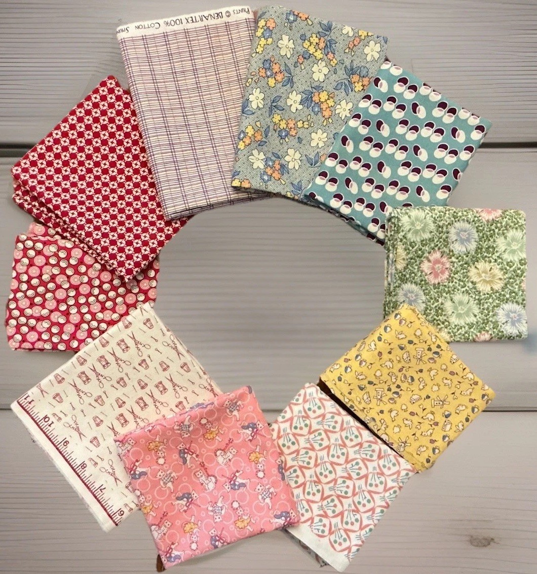 Feedsack Reproduction Fat Quarter Bundles 10 Depression Era Prints 1930s-50s NEW