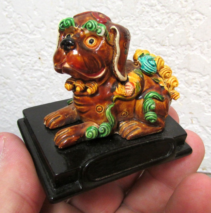 Chinese Zodiac Dog Sculpture, cute collectible dog art, 2.5 x 2.5 inch roughly