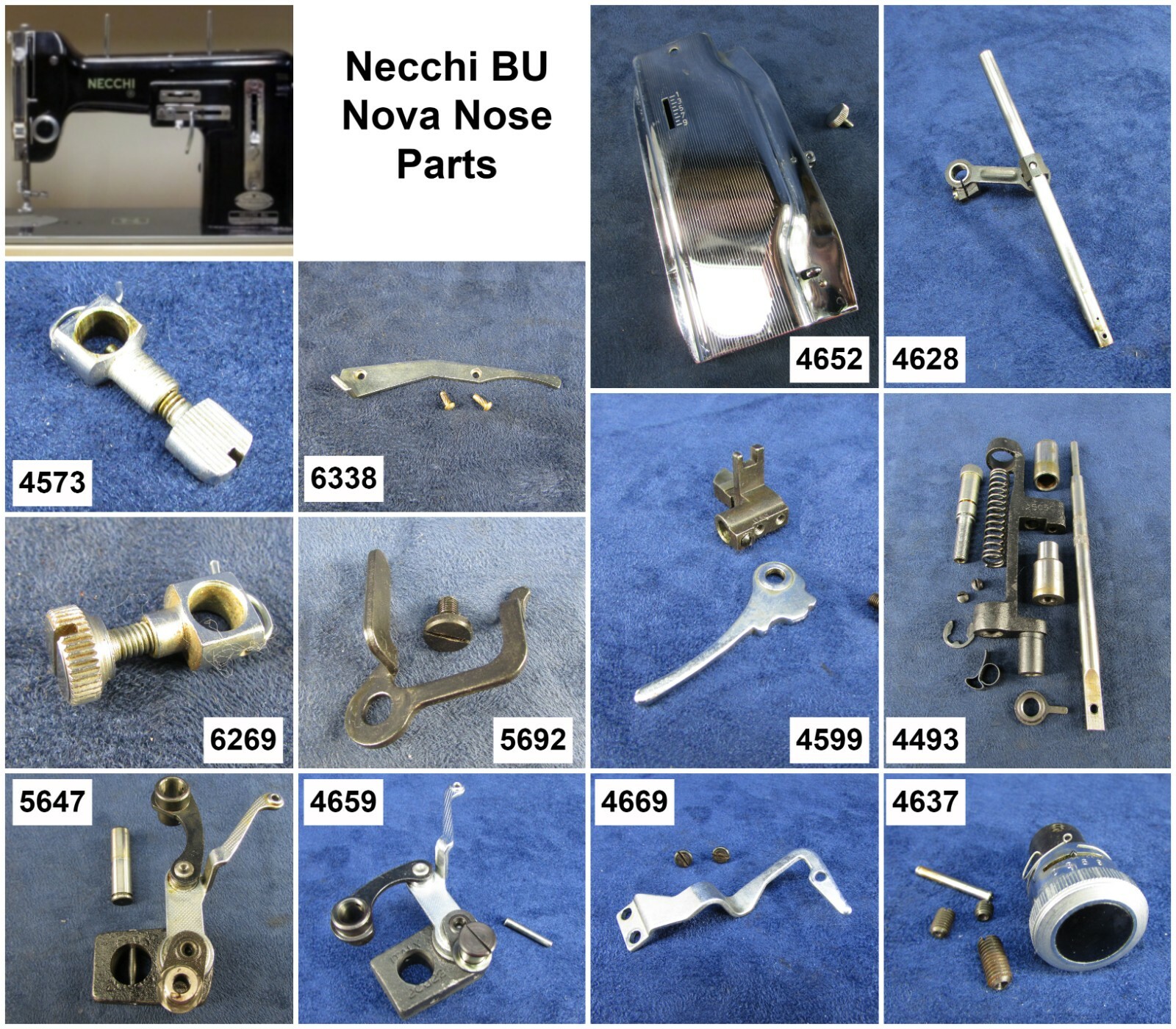 Vintage Necchi BU Nova Sewing Machine, Choose Your Parts! Free Ship Over $30