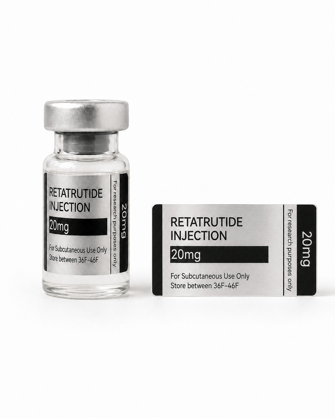 Fully Customizable Silver Peptide Vial Labels for 3ml Vials- Set of 20 labels!