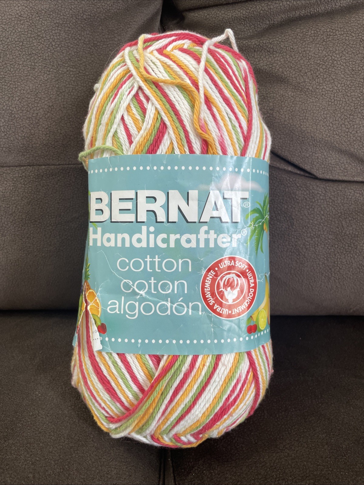 Bernat Handicrafter MANGO MADDNESS 12 oz/608 yds 100% Cotton Worsted 4 Ply Yarn
