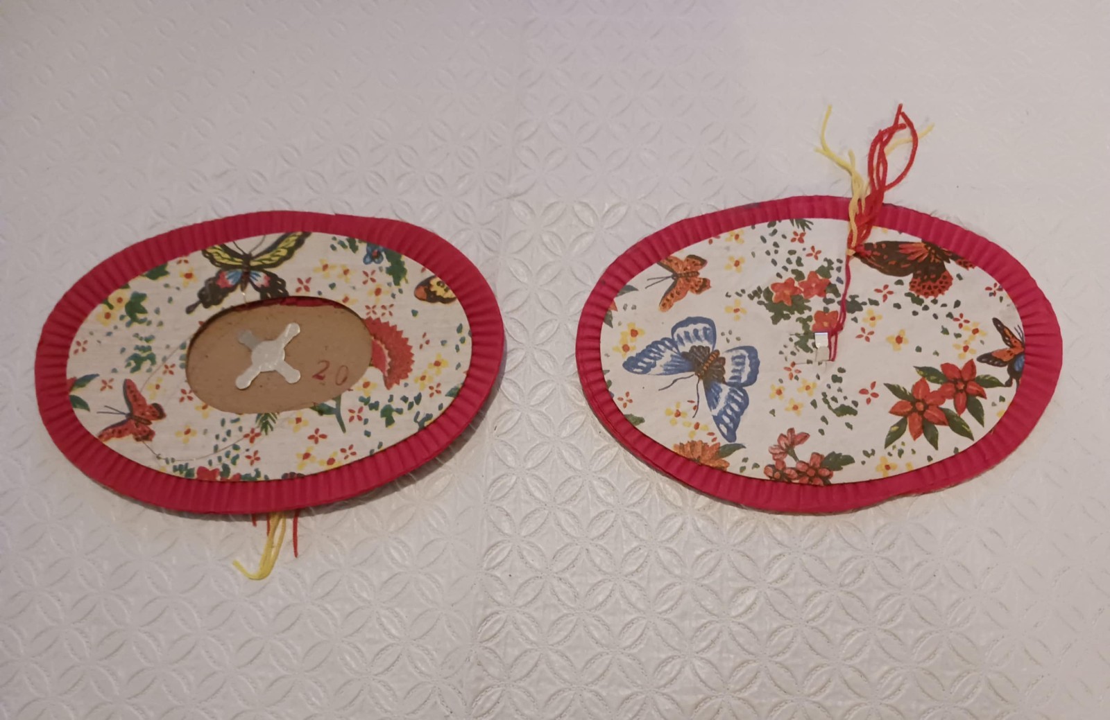 11 Vtg Chinese Accordian Paper Lanterns – Butterflies, Pointsettias, Flowers
