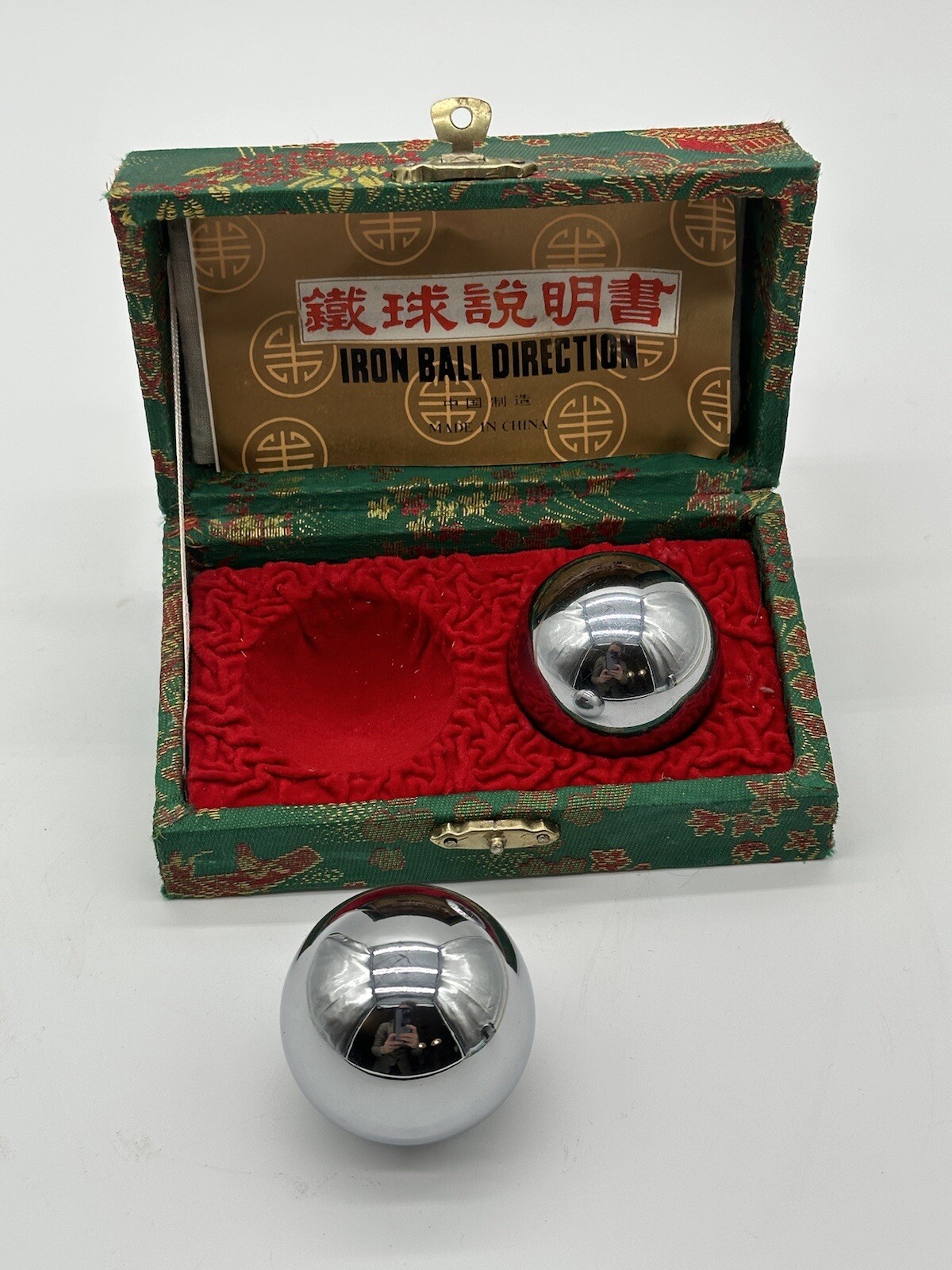 Shou Xing VTG Iron Ball Direction Chiming Meditation Balls-Original Case/ Book