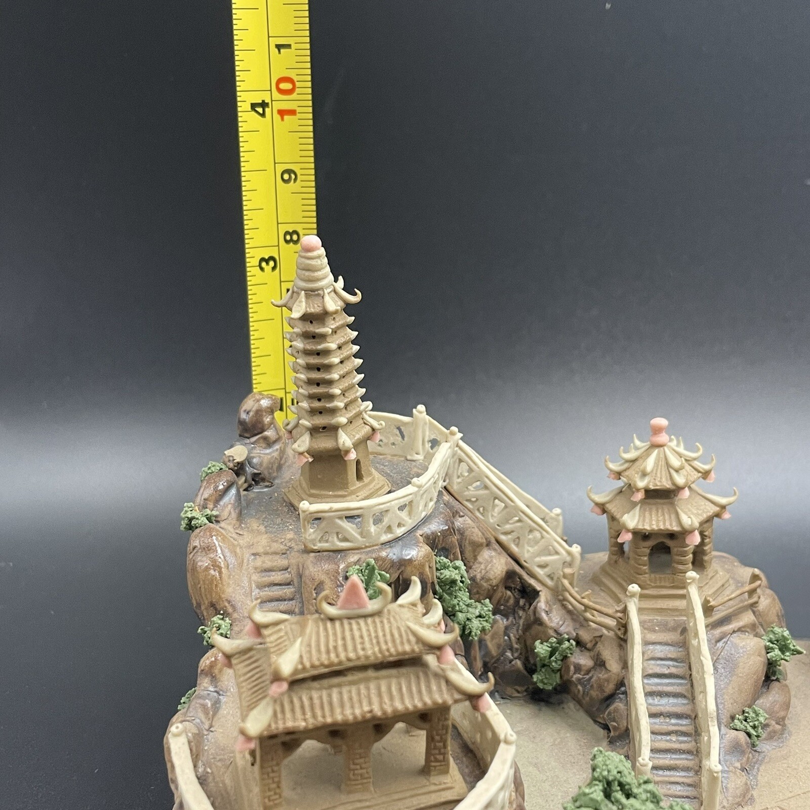 Bonsai Diorama Asian Scene- Mud/ Clay Material 5.5” x 3” x 3.25”