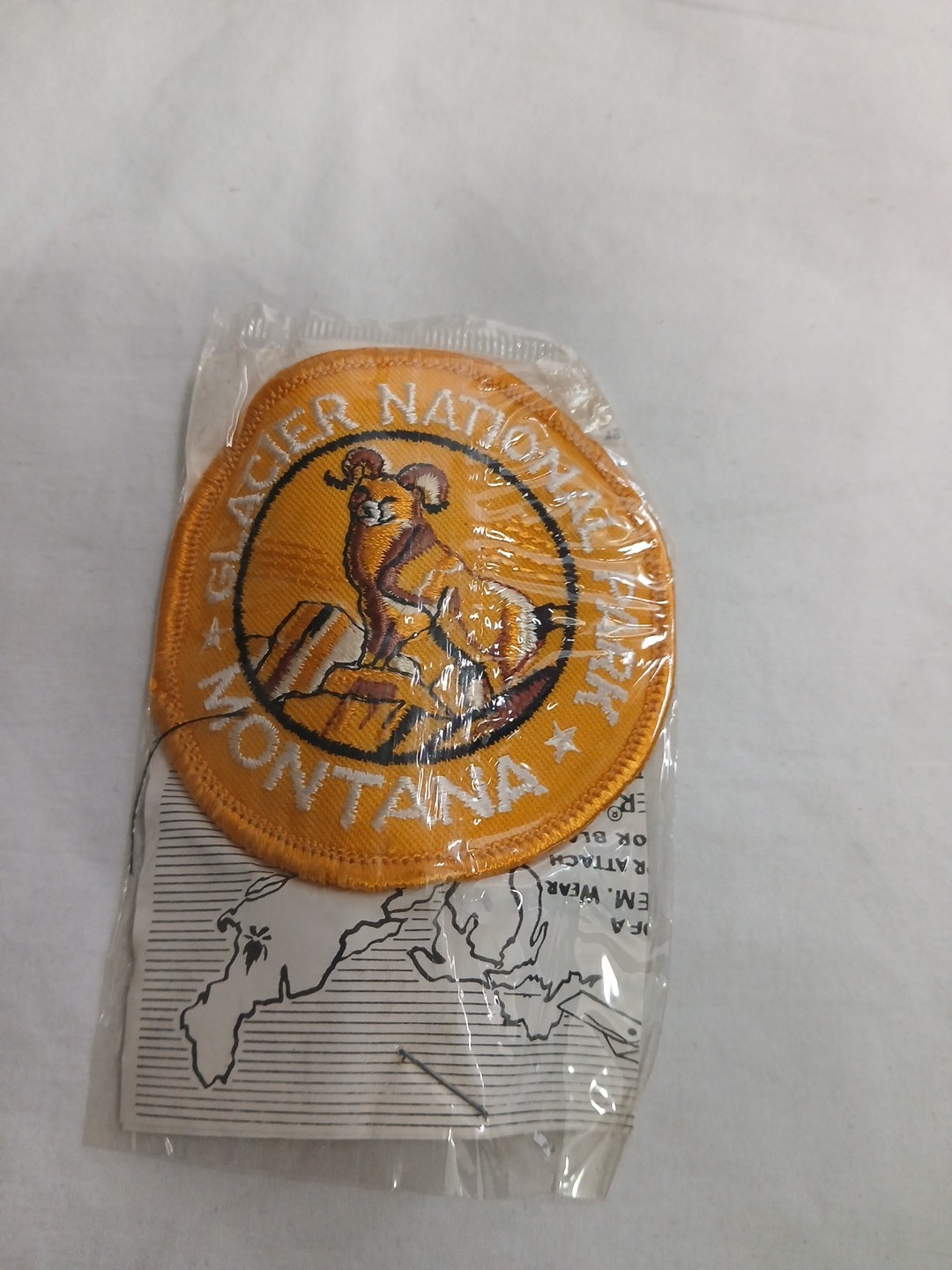 VTG Glacier National Park Montana Patch – Trailblazer Emblems Bighorn Sheep NOS