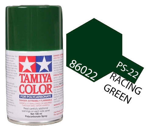 Tamiya 86022 PS-22 Racing Green Polycarbonate Spray Paint 100ml TAM86022 – US